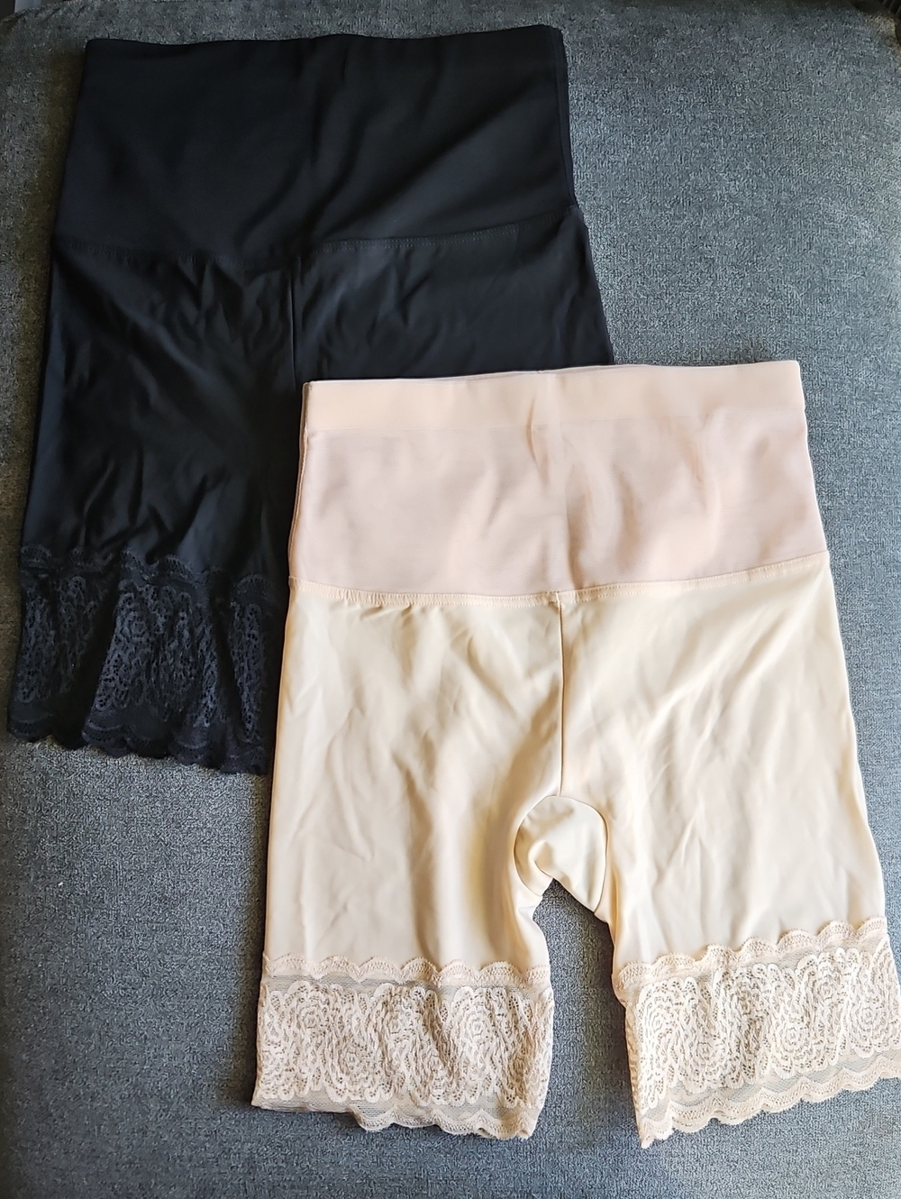 NWOT Set of 2 High-Waist Anti-Chafing Lace Slip Shorts Free Size